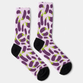 Chaussette Motif de design d'aubergine violette (Droite)