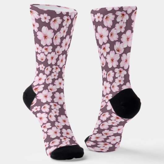 Chaussette Motif de design floral (Angulaire)