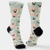 Chaussette Motif de dessin animé de Pug (Angulaire)