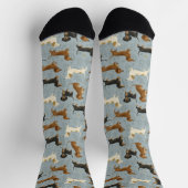 Chaussette Motif de dessin animé de teckel (Haut)