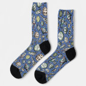Chaussette Motif de dessin animé drôle sur l'espace (Gauche)
