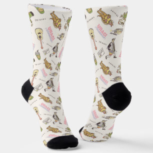 Chaussette Motif de dessin animé Tan FRIENDS™