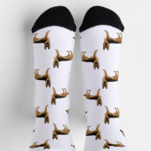 Chaussette Motif De Dessin De Berger Allemand Noir Et Tan (Haut)