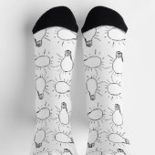 Chaussette motif de dessin de lampe Abstrait (Haut)
