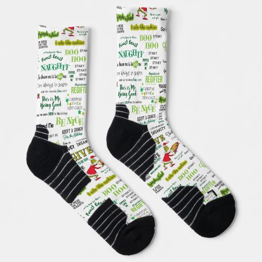 Chaussette Motif de devis Grinch (Droite)