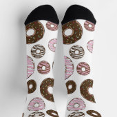 Chaussette Motif De Donuts, Donuts Roses, Donuts Brown (Haut)