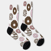 Chaussette Motif De Donuts, Donuts Roses, Donuts Brown (Droite)