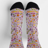 Chaussette Motif de doodle d'Halloween mignon (Haut)