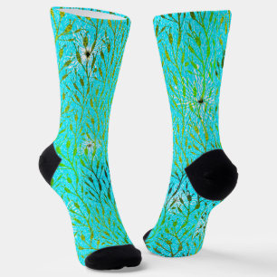 Chaussette Motif de fête étincelant avec feux d'artifice en a