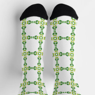 Chaussette Motif de feuille, motif de feuilles, feuilles vert