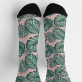 Chaussette Motif de feuille tropicale (Haut)