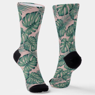 Chaussette Motif de feuille tropicale