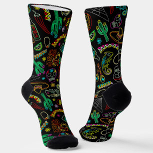 Chaussette Motif de Fiesta du Mexique