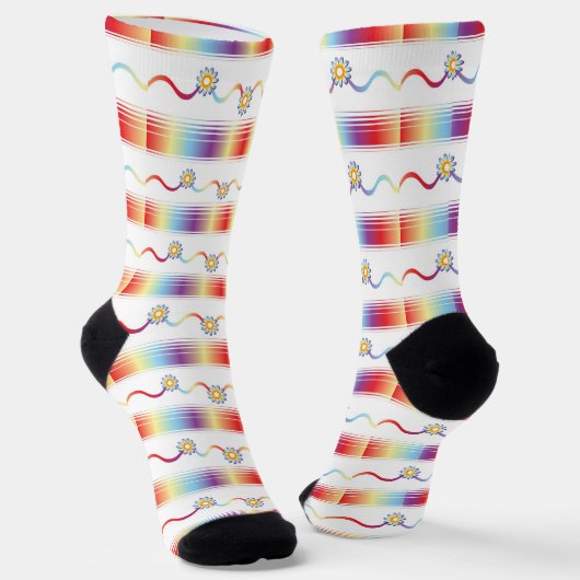 Chaussette Motif de fleurs (Angulaire)