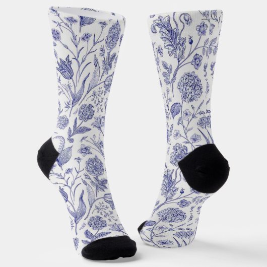 Chaussette Motif de fleurs (Angulaire)