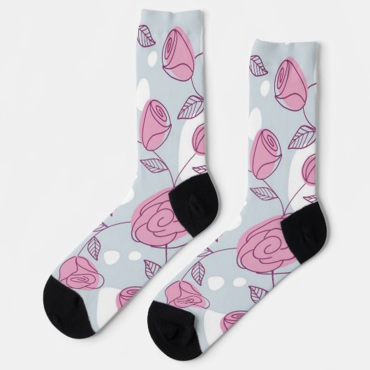 Chaussette Motif de fleurs (Gauche)