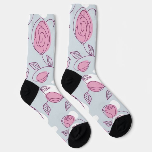 Chaussette Motif de fleurs (Droite)