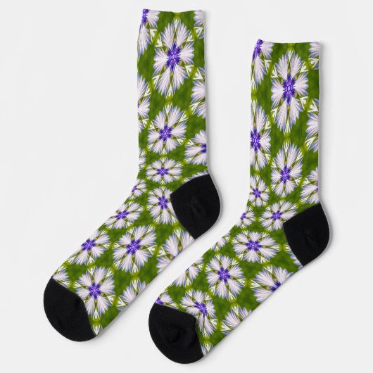 Chaussette Motif de fleurs blanches (Gauche)