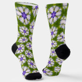 Chaussette Motif de fleurs blanches (Angulaire)