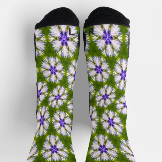 Chaussette Motif de fleurs blanches (Haut)