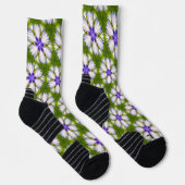 Chaussette Motif de fleurs blanches (Droite)