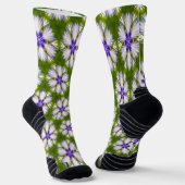 Chaussette Motif de fleurs blanches (Angulaire)