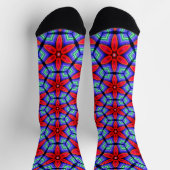 Chaussette Motif de Fleurs de tissus rouges (Haut)