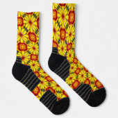 Chaussette Motif de fleurs d'or (Droite)