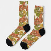 Chaussette Motif de fleurs du jardin (Gauche)
