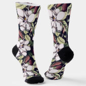 Chaussette Motif de fleurs Magnolia (Angulaire)