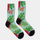 Chaussette Motif de fleurs tropicales (Droite)