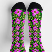 Chaussette Motif de fleurs tropicales roses (Haut)