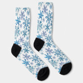 Chaussette Motif de flocons de neige à l'aquarelle (Droite)