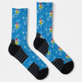 Chaussette Motif de flocons de neige bleu Grinch (Droite)