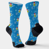 Chaussette Motif de flocons de neige bleu Grinch (Angulaire)