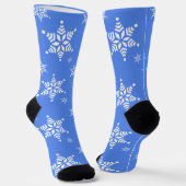 Chaussette Motif de flocons de neige, Flakes blancs, Neige, B (Angulaire)