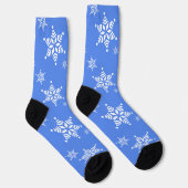 Chaussette Motif de flocons de neige, Flakes blancs, Neige, B (Droite)