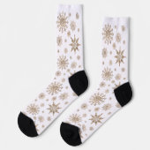 Chaussette Motif de flocons jaunes dorés (Gauche)