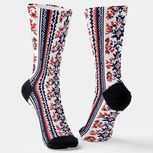 Chaussette Motif de folklore slave (Angulaire)