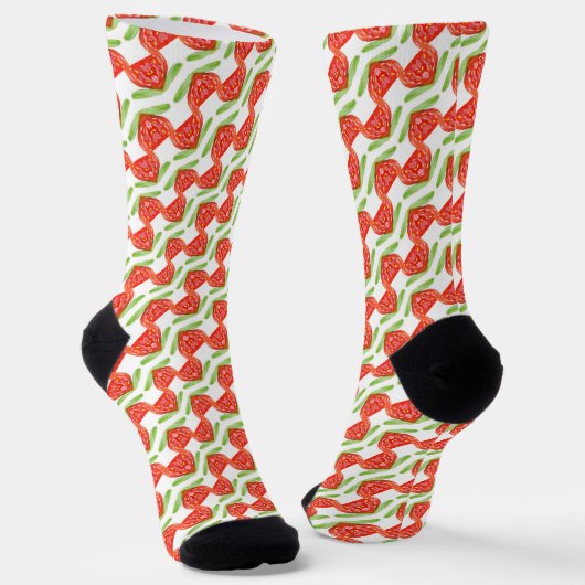 Chaussette motif de fraise Abstrait (Angulaire)