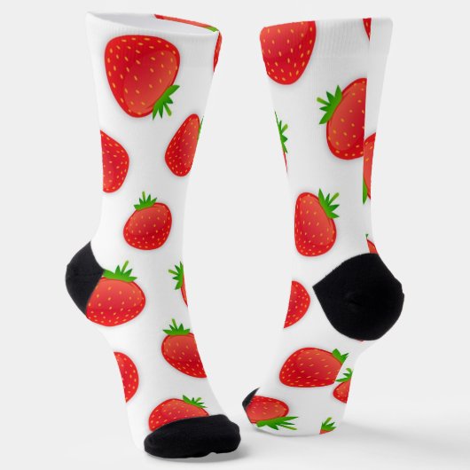 Chaussette Motif de fraises (Angulaire)