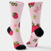 Chaussette Motif de fraises (Angulaire)