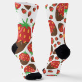 Chaussette Motif de fraises (Angulaire)