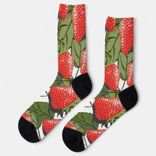 Chaussette Motif de fraises (Gauche)