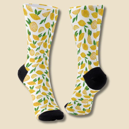 Chaussette Motif de fruit d'agrumes de citron