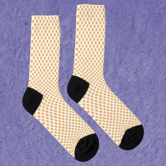 Chaussette Motif de fruits en tranches d'orange