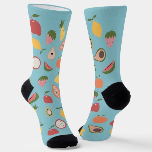 Chaussette Motif de fruits rustiques (Angulaire)