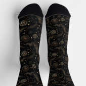 Chaussette Motif de galaxie Gold Star Constellation (Haut)