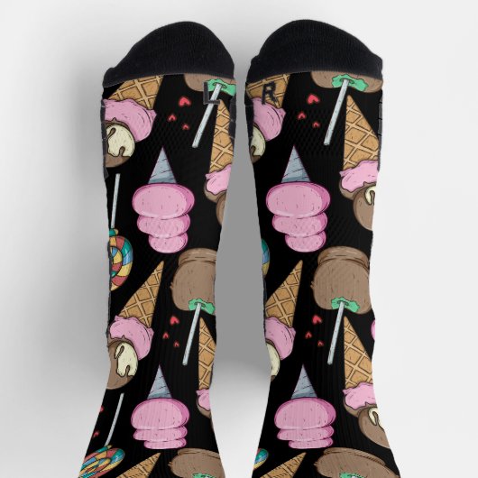 Chaussette Motif de glace | Motif de sucettes | sucette 24 (Haut)