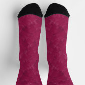 Chaussette Motif de grunge abstrait framboise. (Haut)